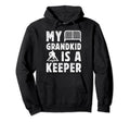Proud Hockey Goalkeeper Grandpa Hoodie - Minimalist Print for Adults