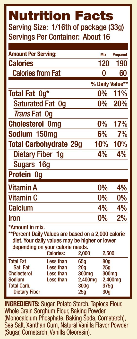 Bob's Red Mill Vanilla Yellow Cake Mix, Gluten-Free, Kosher, Case of 4 (19 oz)