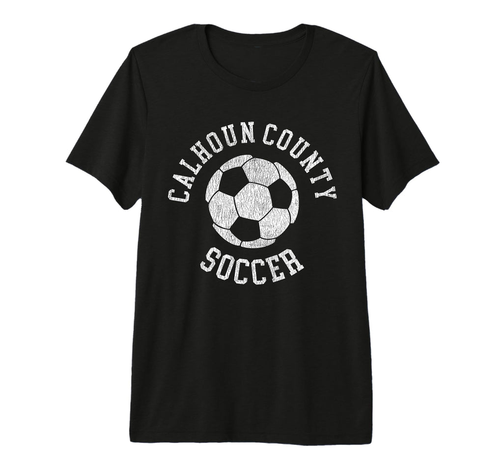 Calhoun County Soccer Distressed 90S T-Shirt - Trendy Graphic Men Women