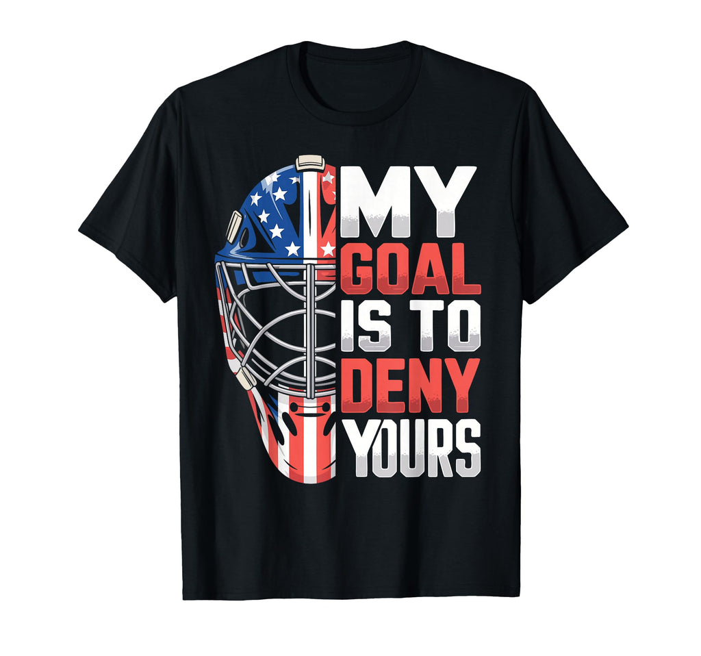 Ice Hockey Goalkeeper Mask T-Shirt - Casual Everyday Wear for Adults