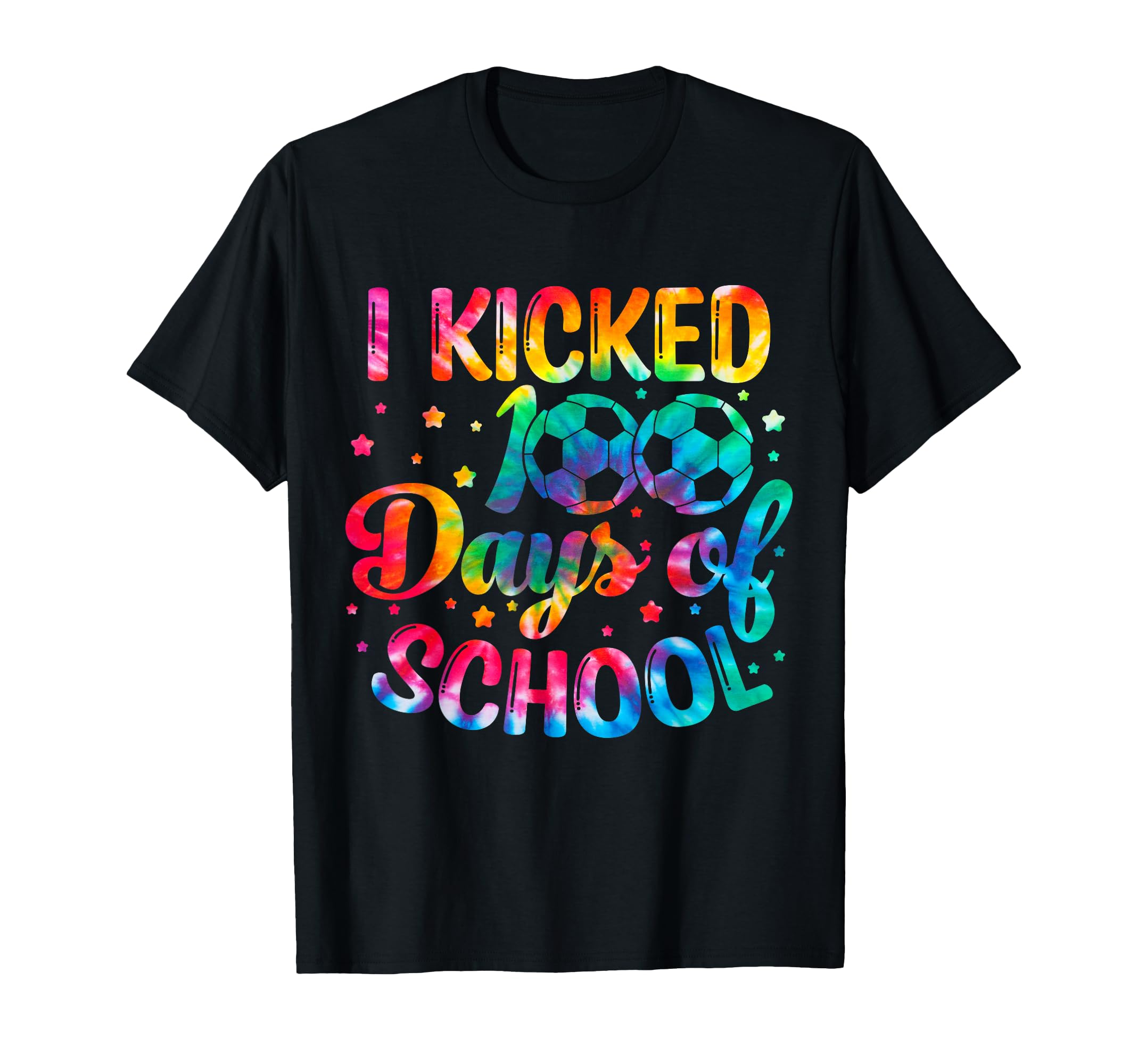 I Kicked 100 Days School Soccer Tie T-Shirt - Unique Graphic for Adults