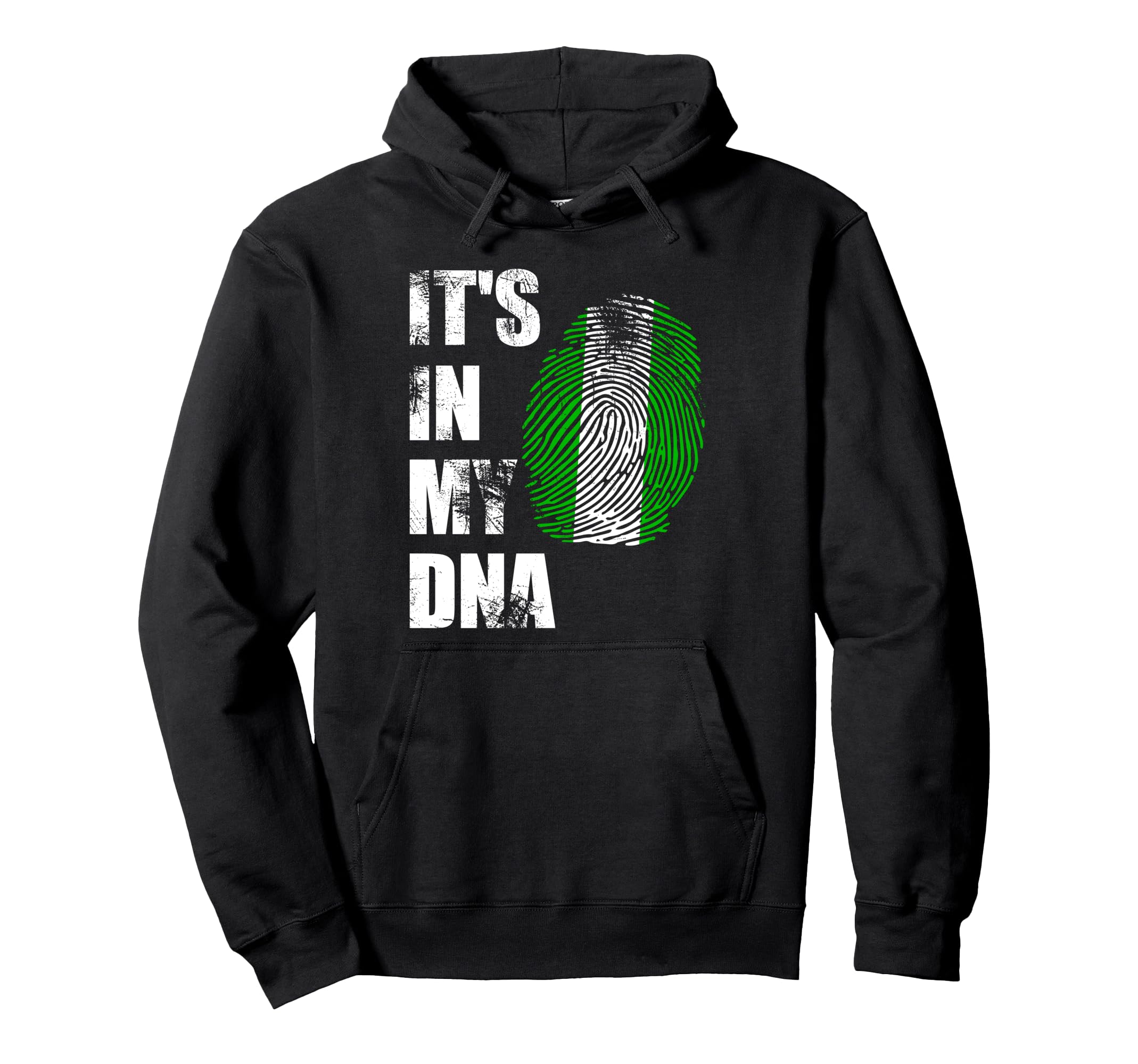 Nigeria Its My Dna Nigerian Flag Hoodie - Minimalist Print for Adults