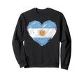 Argentina Flag Heart Soccer Football Sweatshirt - Trendy Graphic Men Women