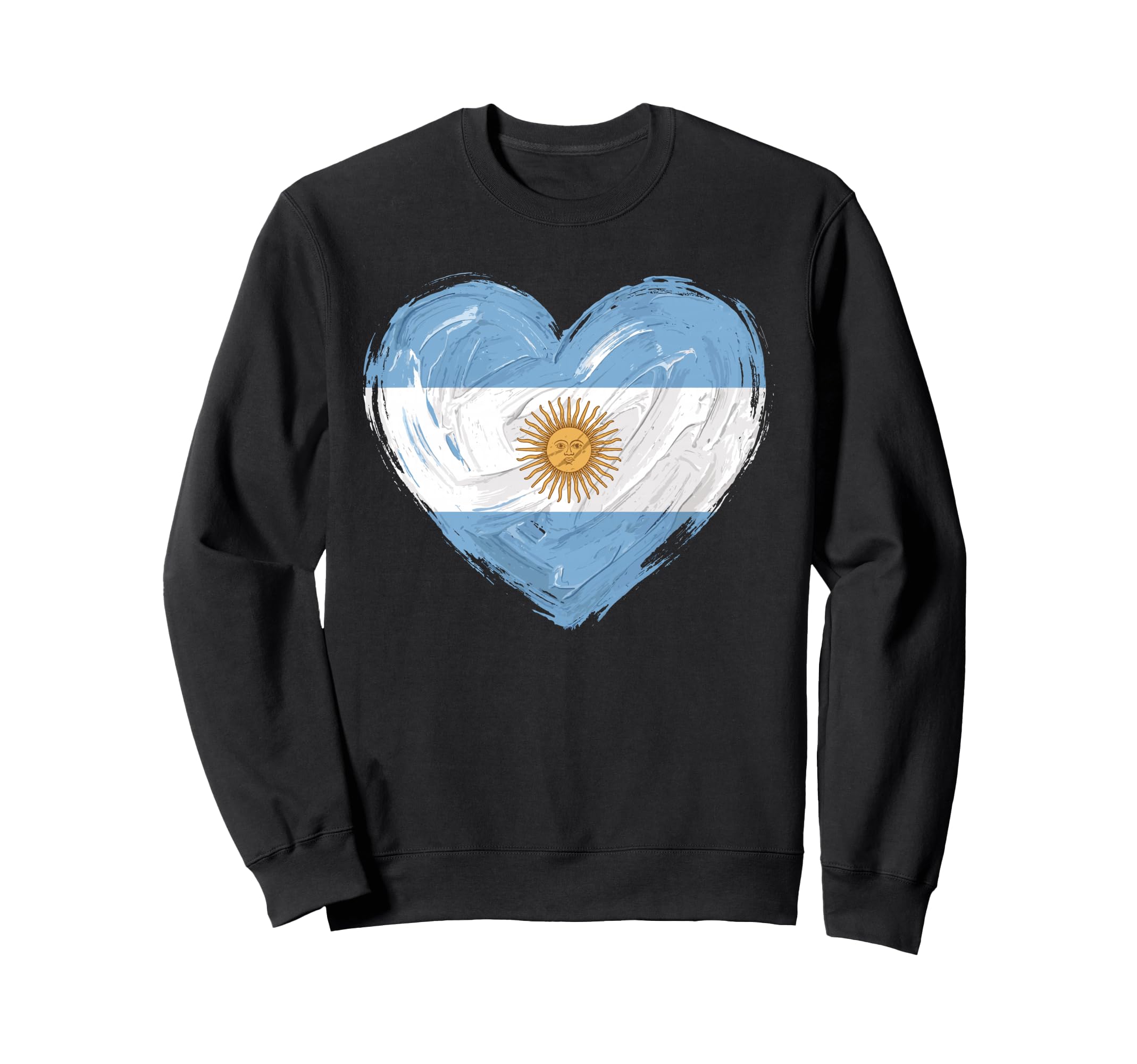 Argentina Flag Heart Soccer Football Sweatshirt - Trendy Graphic Men Women