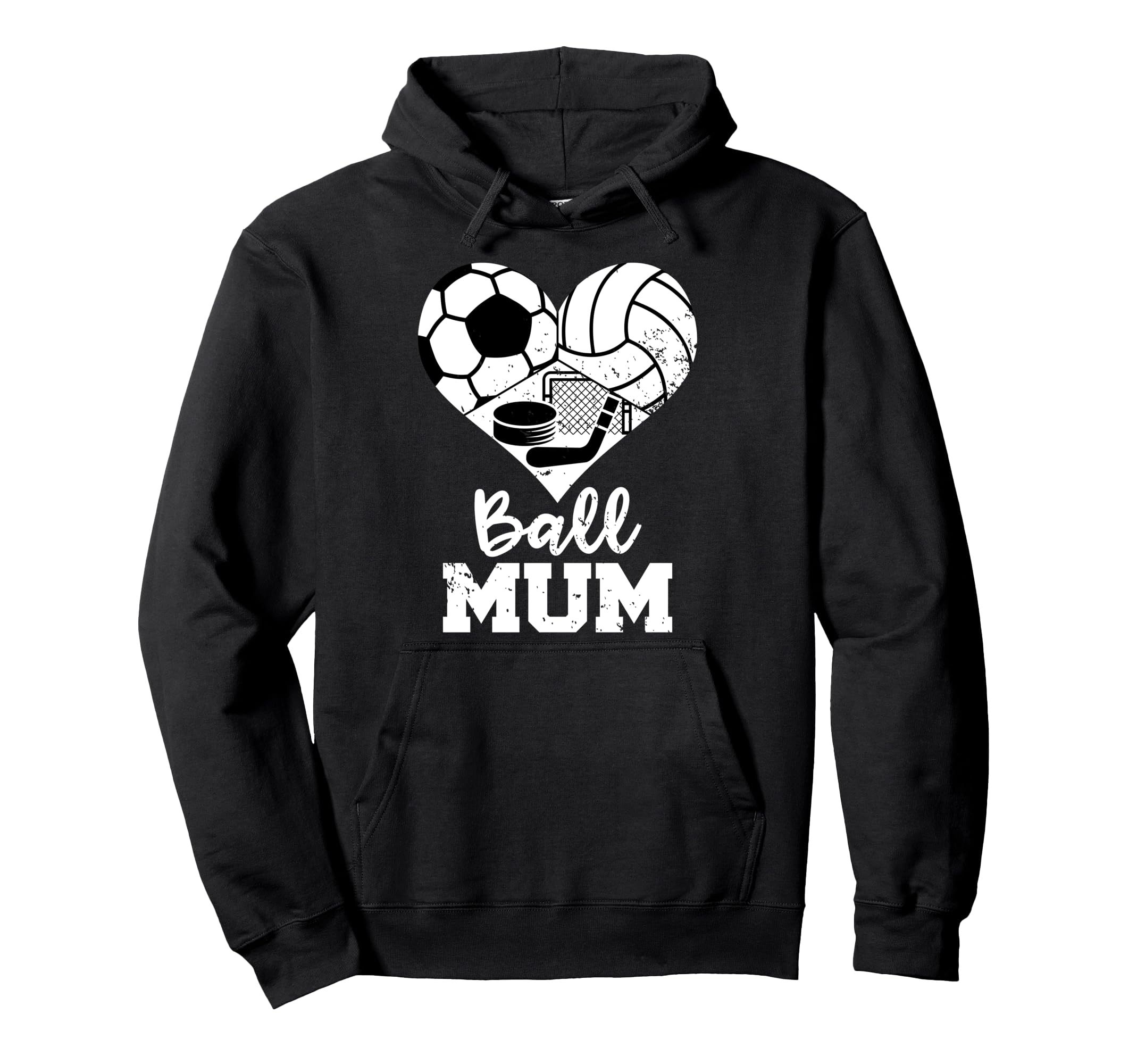 Ball Mum Funny Soccer Volleyball Hoodie - Minimalist Print Men Women