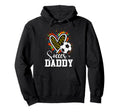 Soccer Daddy Leopard Heart Colorful Hoodie - Casual Everyday Wear Unisex
