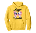 Soccer Is My Valentine Coquette Bow Hoodie - Aesthetic Graphic for Adults