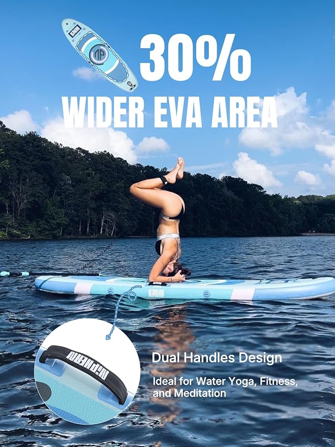 Niphean（Ultra-Light）Inflatable Paddle Board with (Beginner Friendly) StabilTrac Fin and Durable SUP Accessories, 10' Stand Up Paddle Boards for Adults & Youth, Versatile Yoga Paddle Board, Gift Ideas