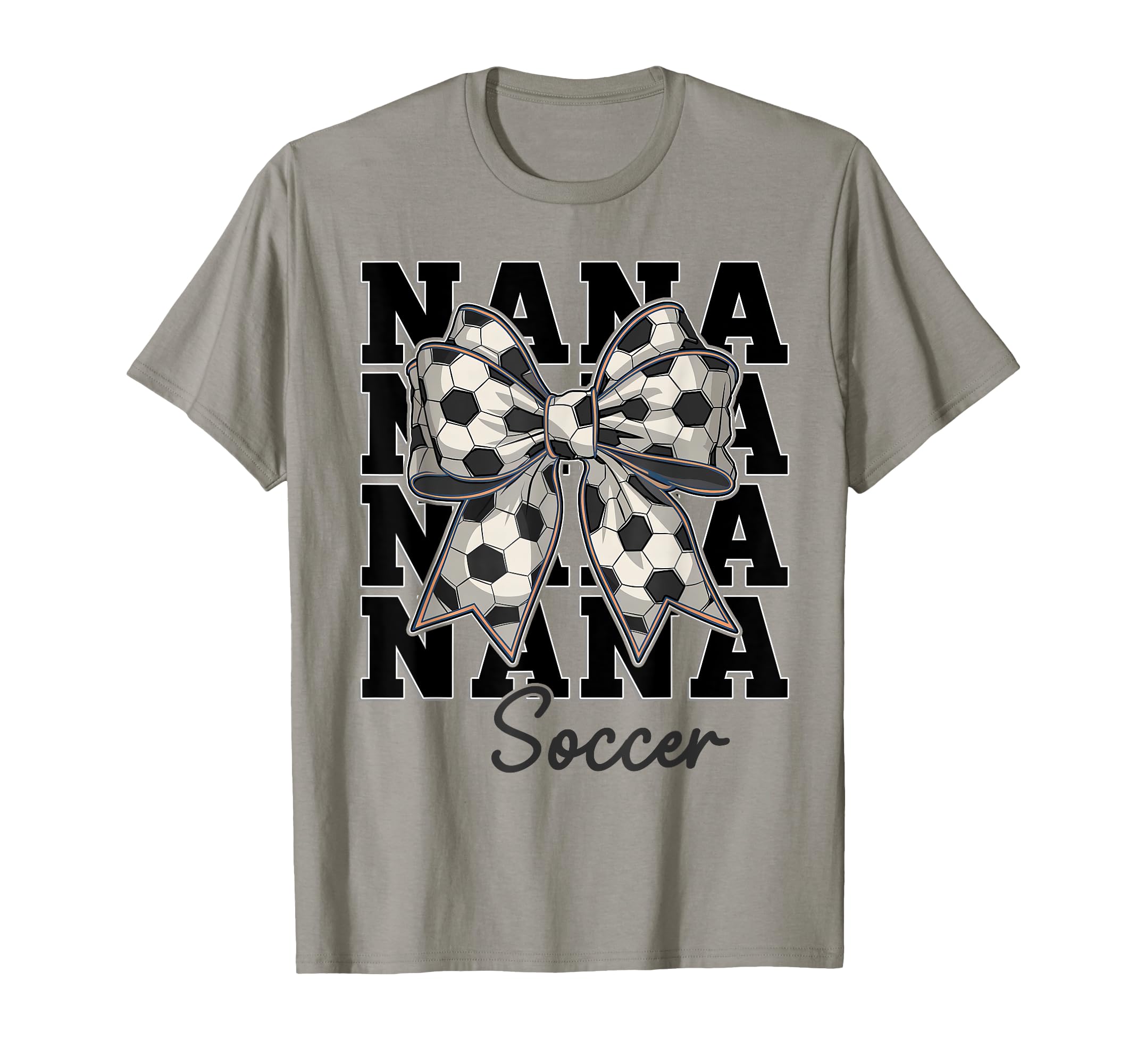 Soccer Nana Coquette Bow Biggest Fan T-Shirt - Graphic Print Men Women