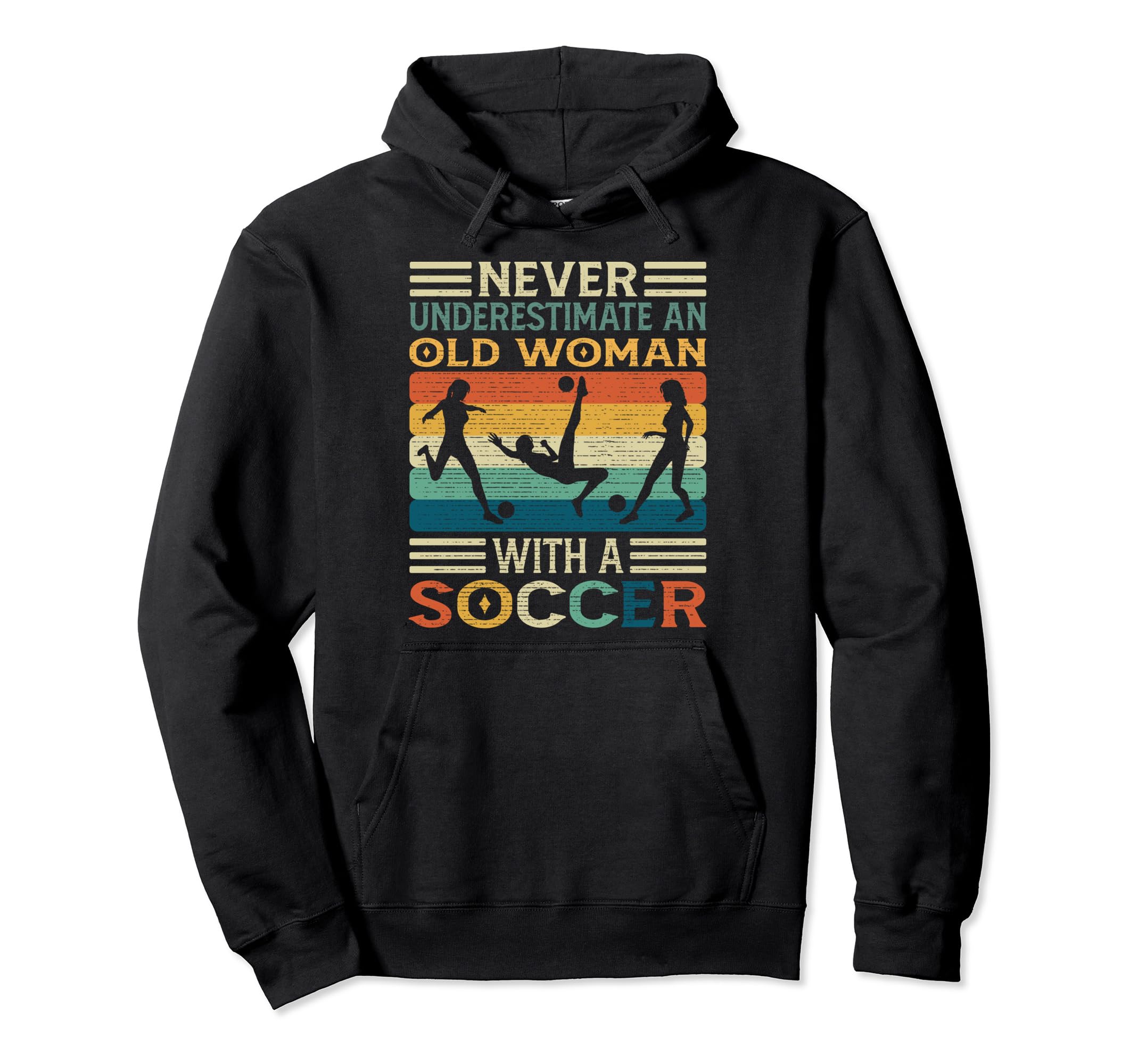 Funny Soccer Ball Grandma Soccer Ball Hoodie - Custom Art Print for Adults