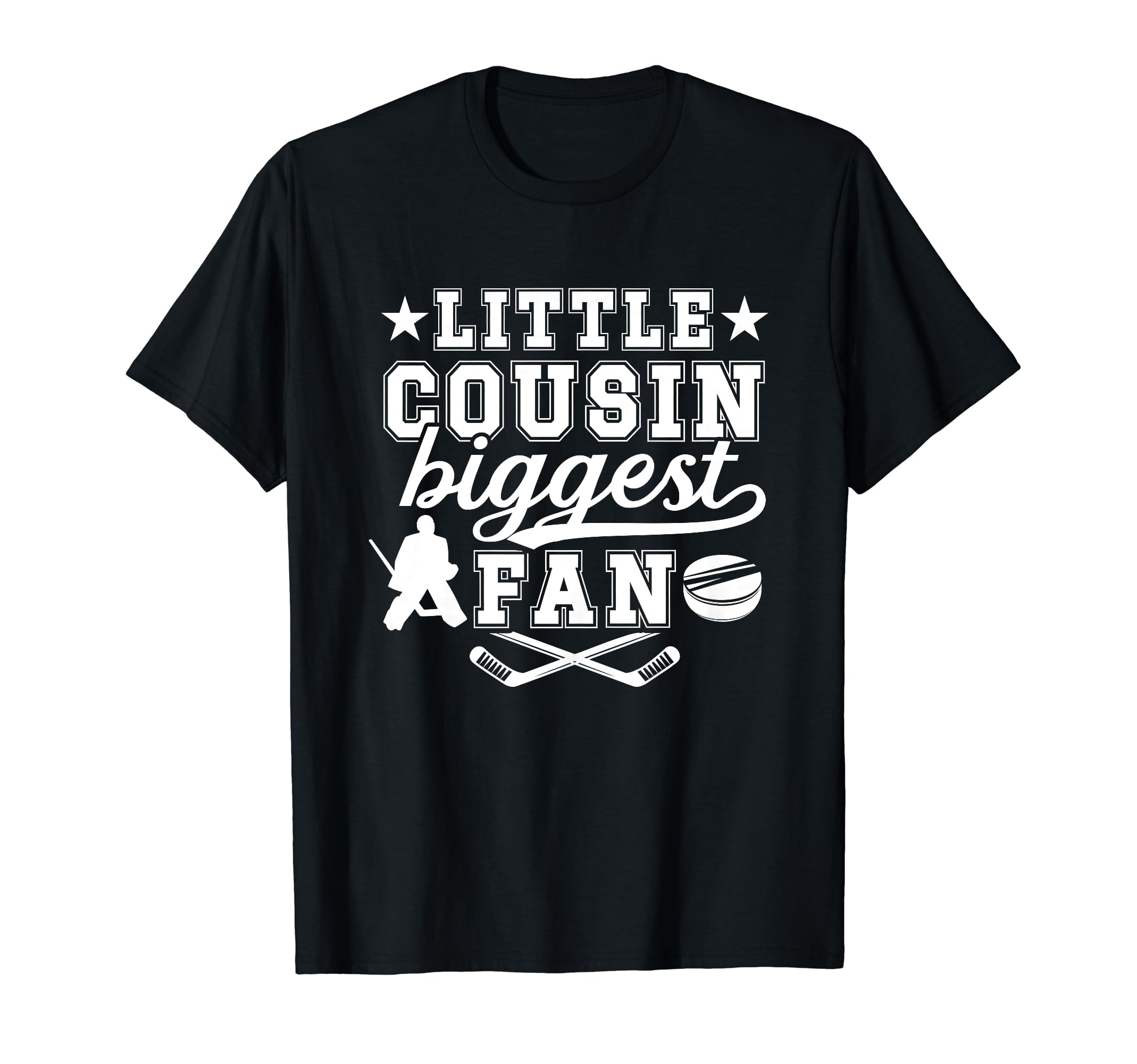 Little Cousin Hockey Goalie Cousin T-Shirt - Custom Art Print for Adults