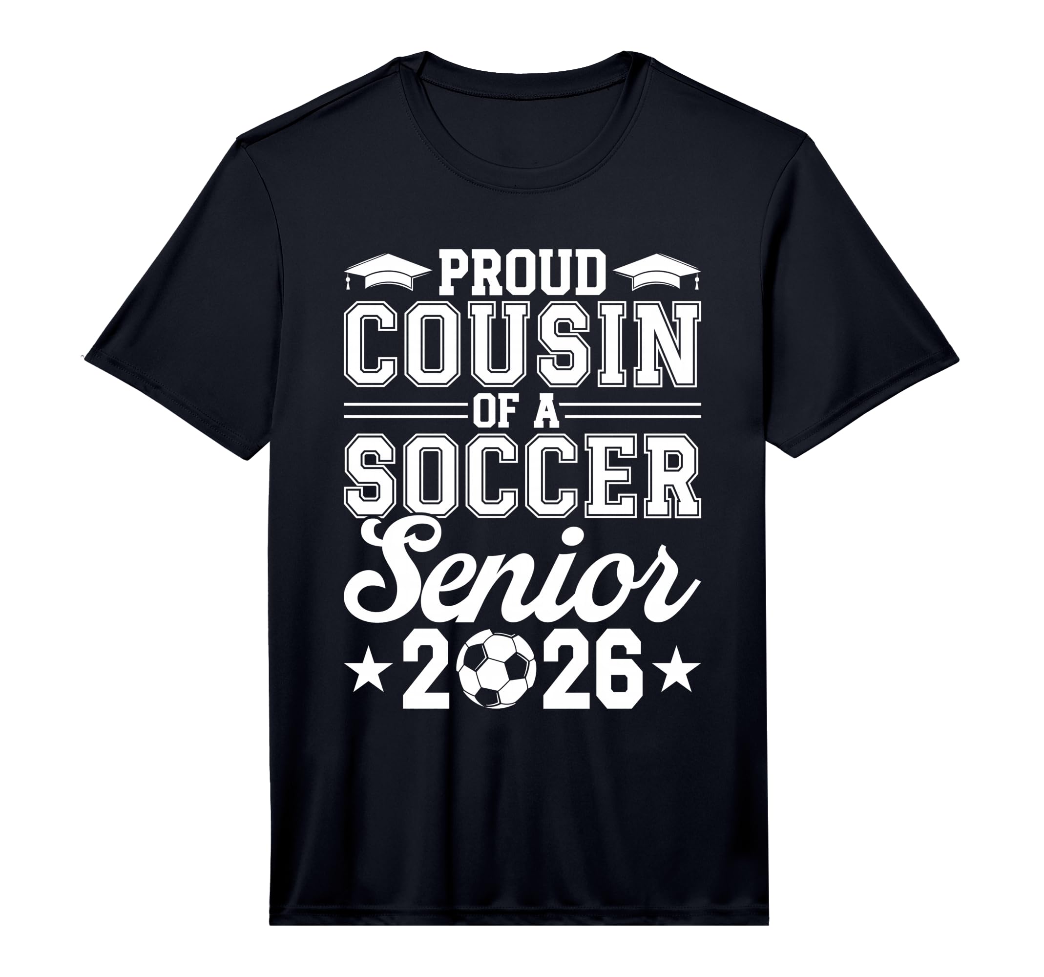 Proud Cousin 2026 Senior Soccer Graduate T-Shirt - Streetwear Style Unisex