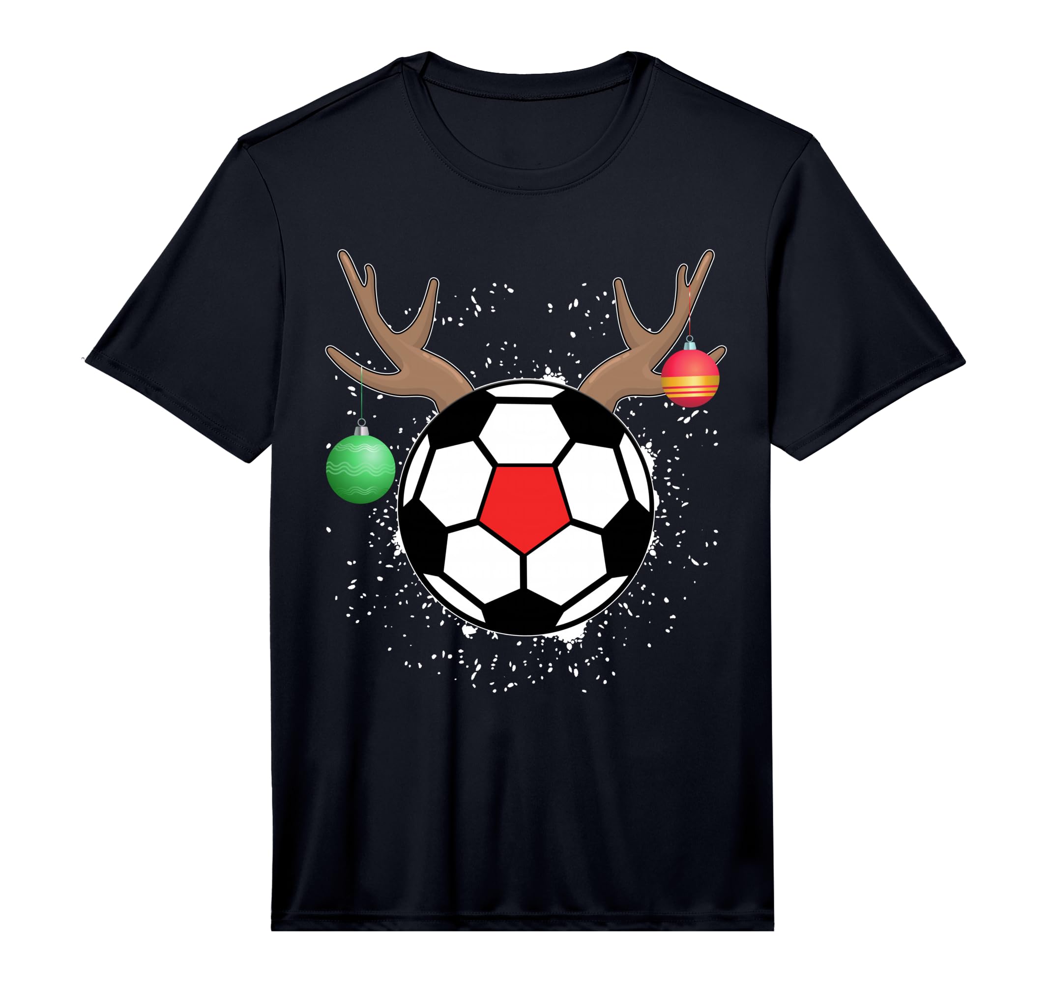 Rednose Reindeer Soccer Outfit T-Shirt - Casual Everyday Wear Unisex