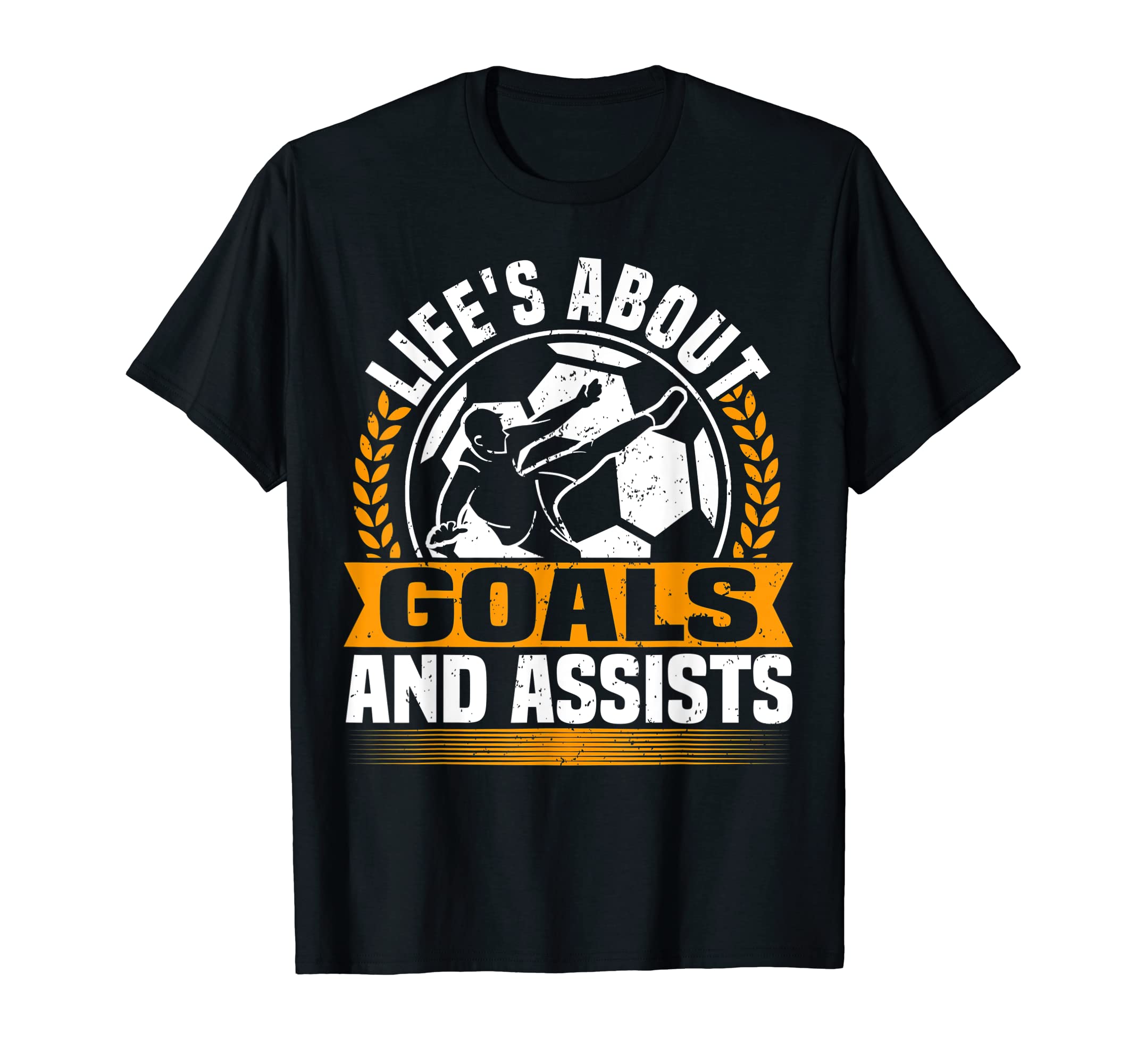 Soccer Life Is About Goals Funny T-Shirt - Unique Graphic for Adults