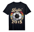 Ballin Since 2015 7Th Soccer Birthday T-Shirt - Trendy Graphic Men Women