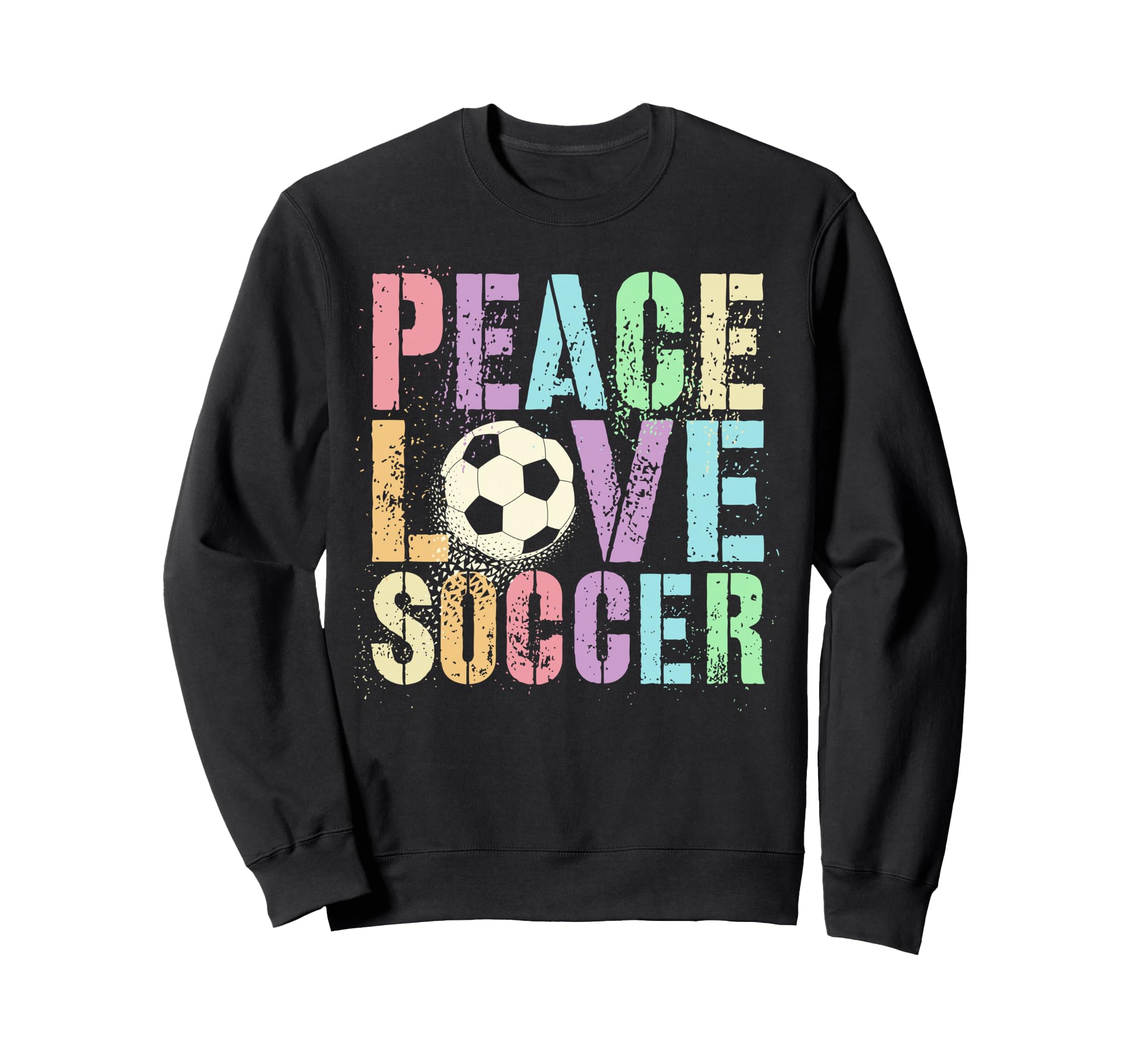 Sassy Peace Love Soccer Score Sweatshirt - Minimalist Print for Adults