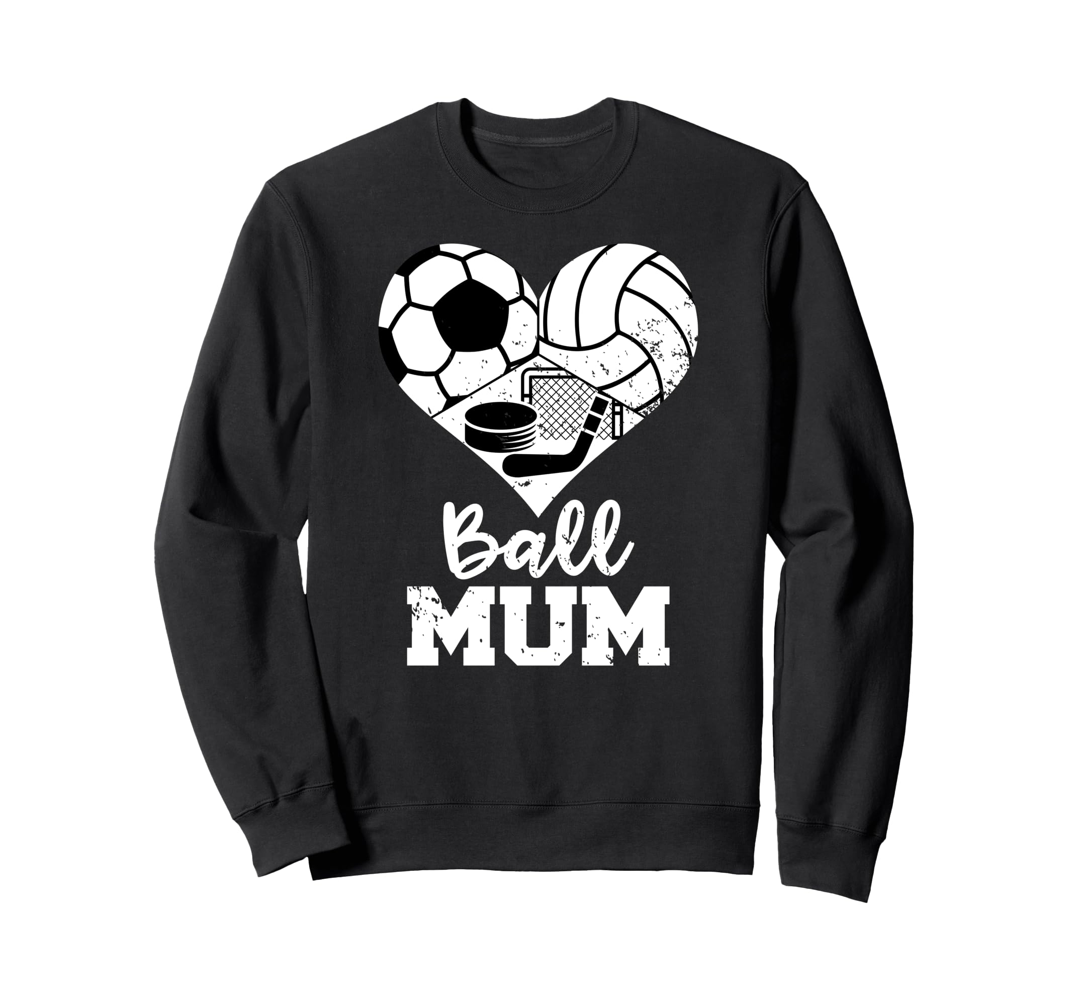 Ball Mum Funny Soccer Volleyball Sweatshirt - Novelty Apparel Unisex