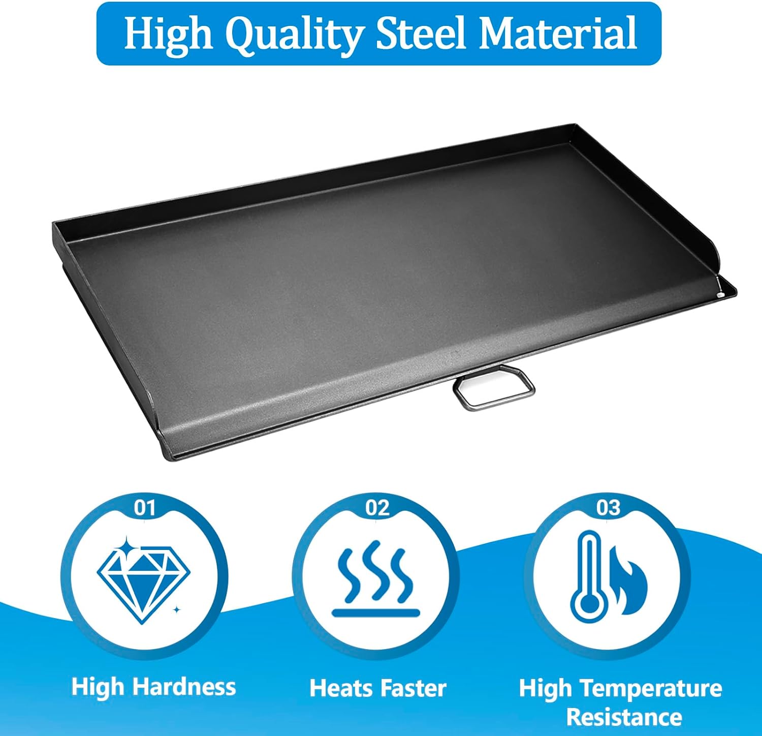 Cast Iron Griddle for Camp Chef 3 Burner Stove, 16" Flat Top Griddle Accessories for Camp Chef Cooking Systems GB90D TB90LW TB90 TB90LWG TB90LWG15 SPG90B CCH3