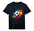 Womens And Mens Soccer Ball Paint T-Shirt - Minimalist Print Men Women