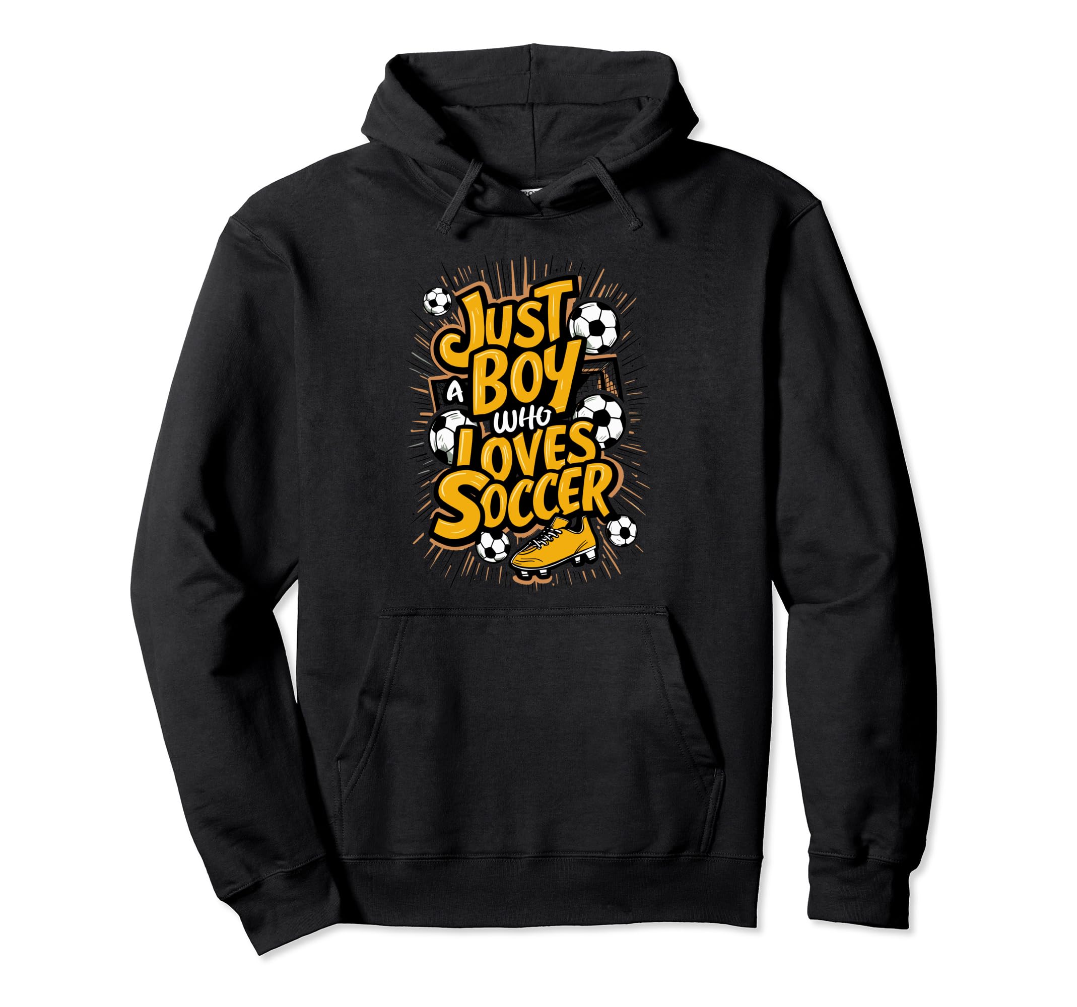 Just Who Loves Soccer Hoodie - Fun Novelty Design Unisex