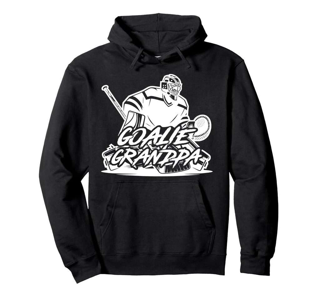Ice Hockey Goalie Grandpa Hockey Keeper Hoodie - Unique Graphic Men Women