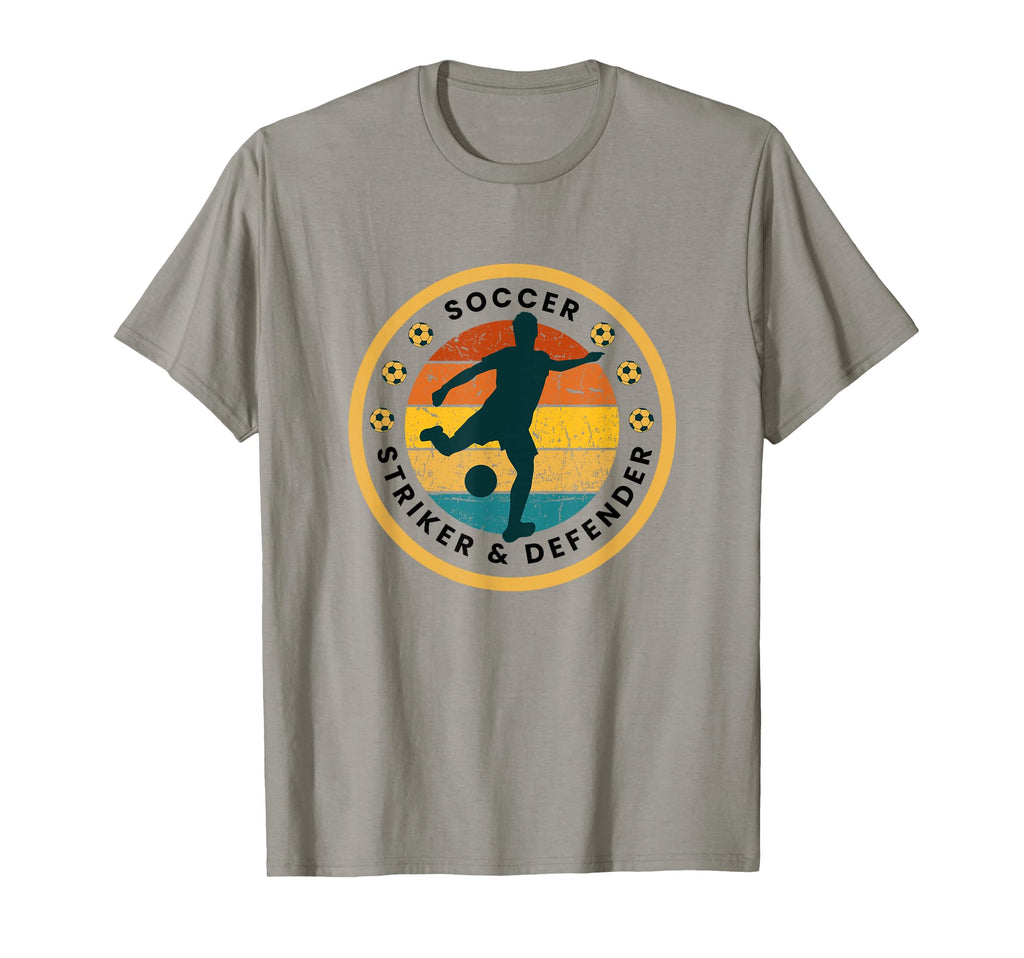 Soccer Silhouette Present Players T-Shirt - Casual Everyday Wear for Adults