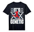 Mens Football Player Its Genetic T-Shirt - Trendy Graphic Men Women