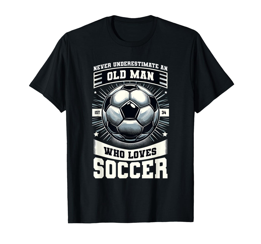 Never Underestimate Old Who Loves T-Shirt - Novelty Apparel for Adults