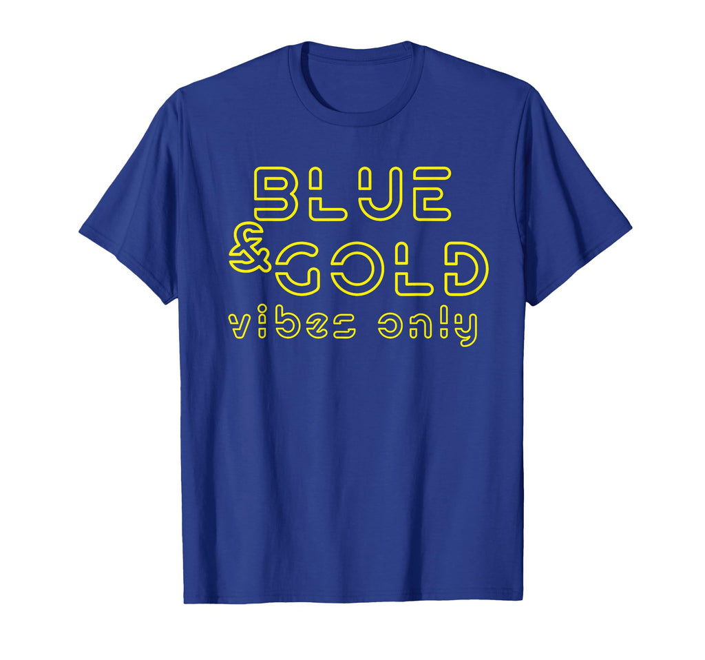 Blue And Gold Team Group Game Day T-Shirt - Unique Graphic for Adults