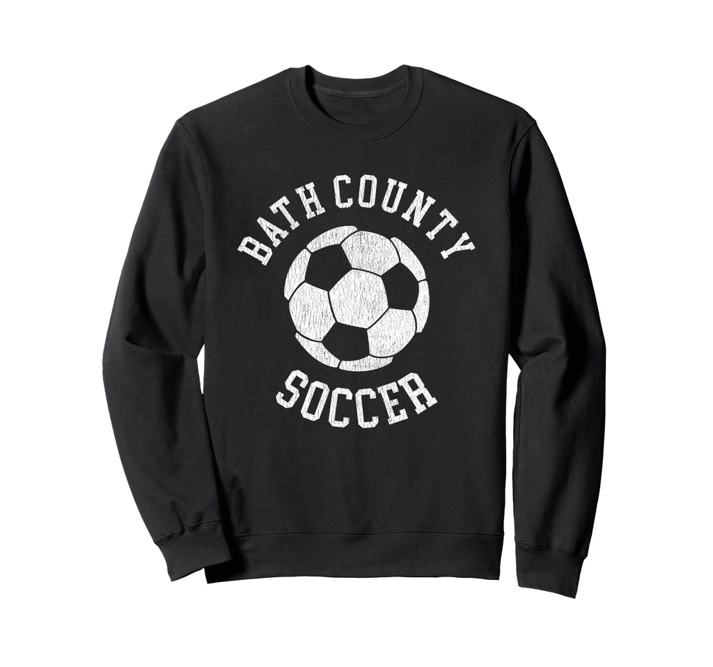 Bath County Soccer Distressed 90S Sweatshirt - Minimalist Print Unisex