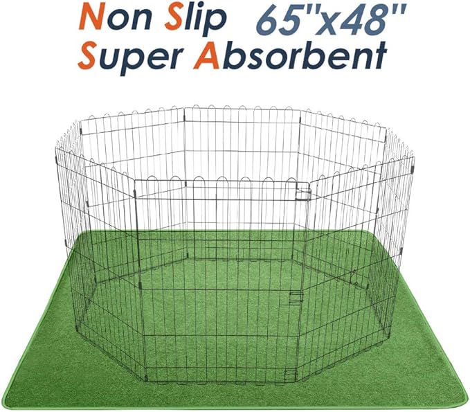 Washable Pee Pads for Dogs, Extra Large Reusable Dog Pee Pad, Waterproof Pet Mat, Dog Playpen Mats for Puppy Training Whelping Playpen Pads
