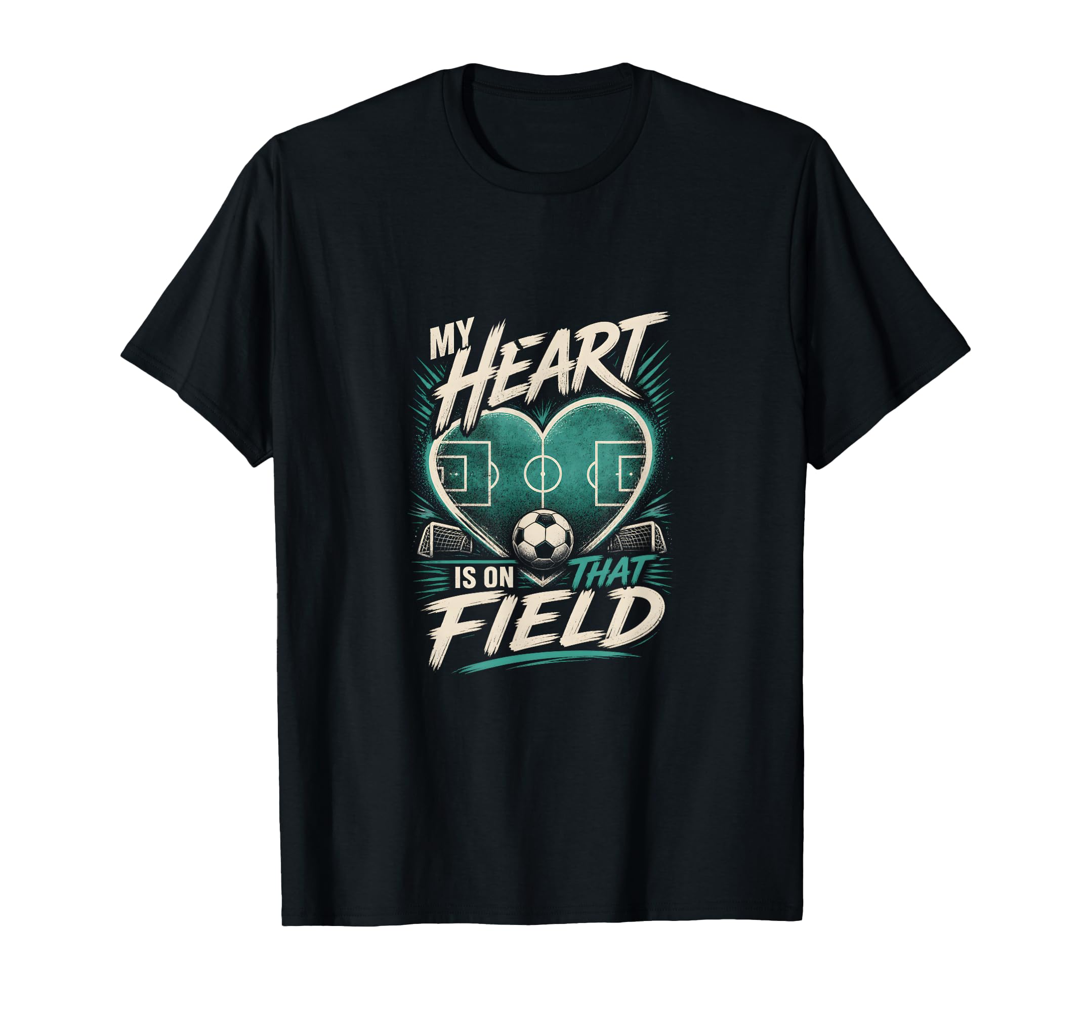 My Heart Is That Field Soccer Mom T-Shirt - Novelty Apparel Men Women