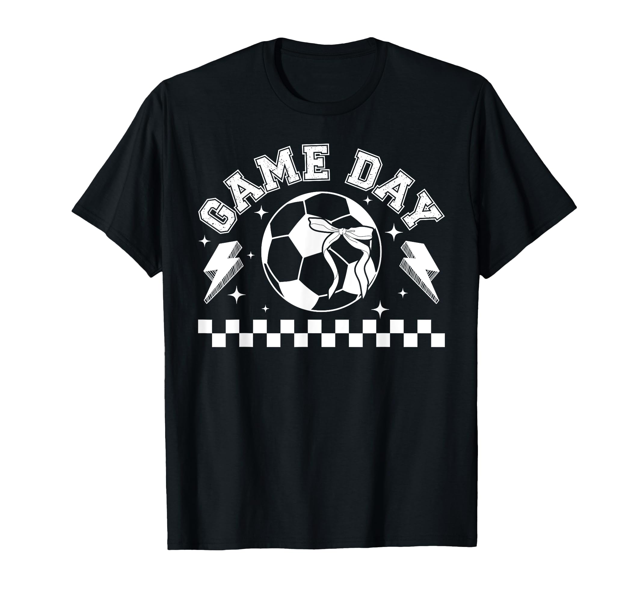 Soccer Game Day Coquette Game Day Soccer T-Shirt - Graphic Print for Adults