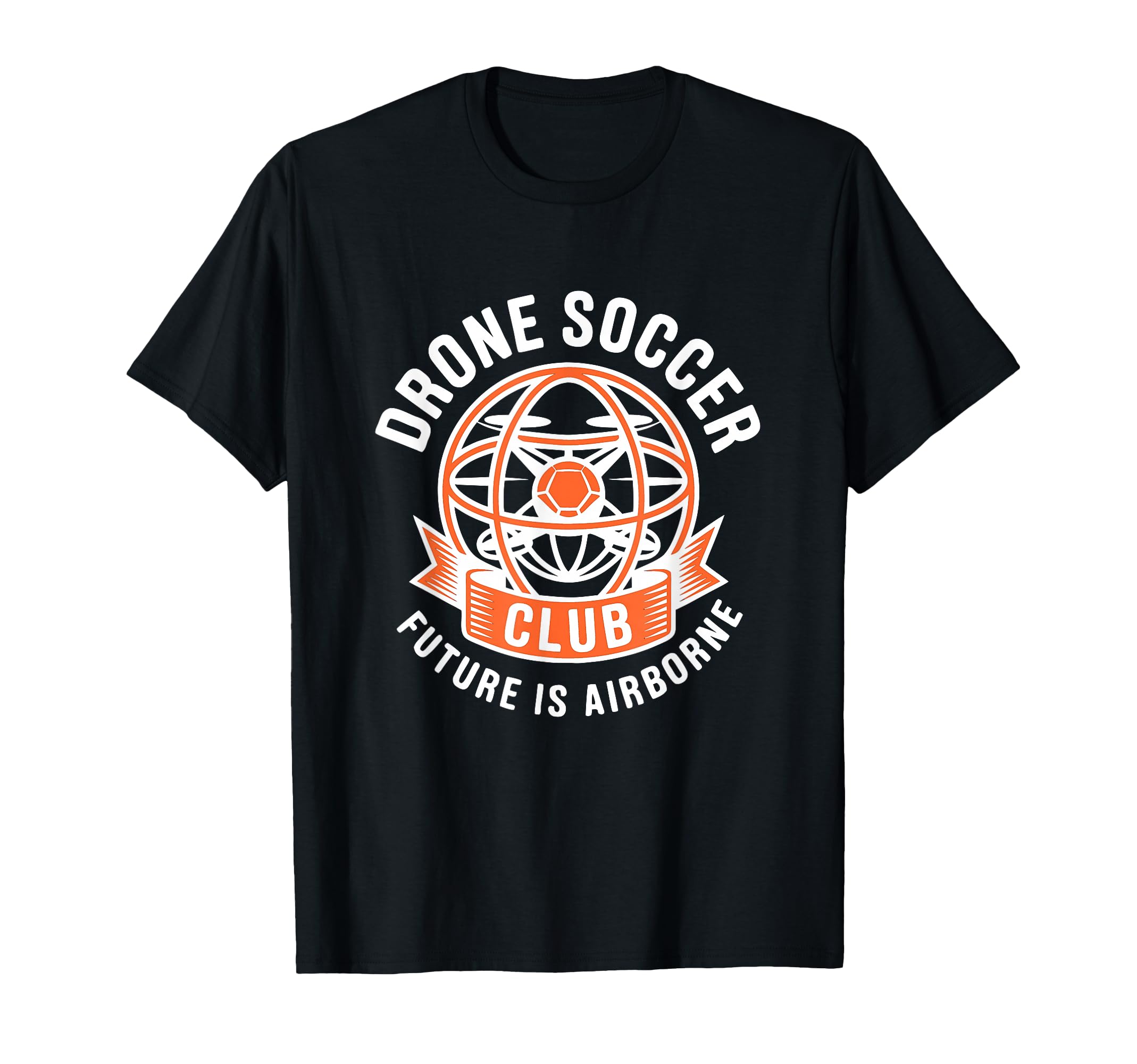 Drone Soccer Club Sports Emblem T-Shirt - Fun Novelty Design Men Women