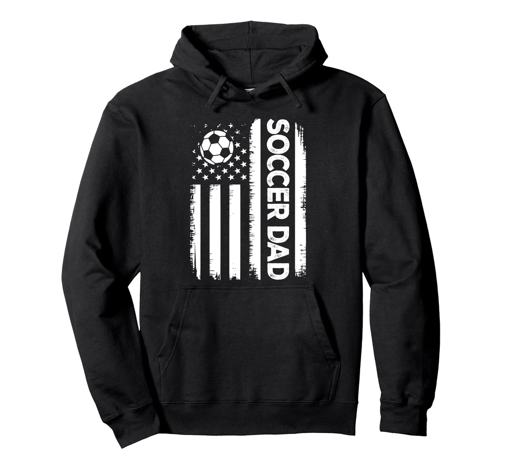 Soccer Dad American Flag Distressed Hoodie - Streetwear Style Unisex