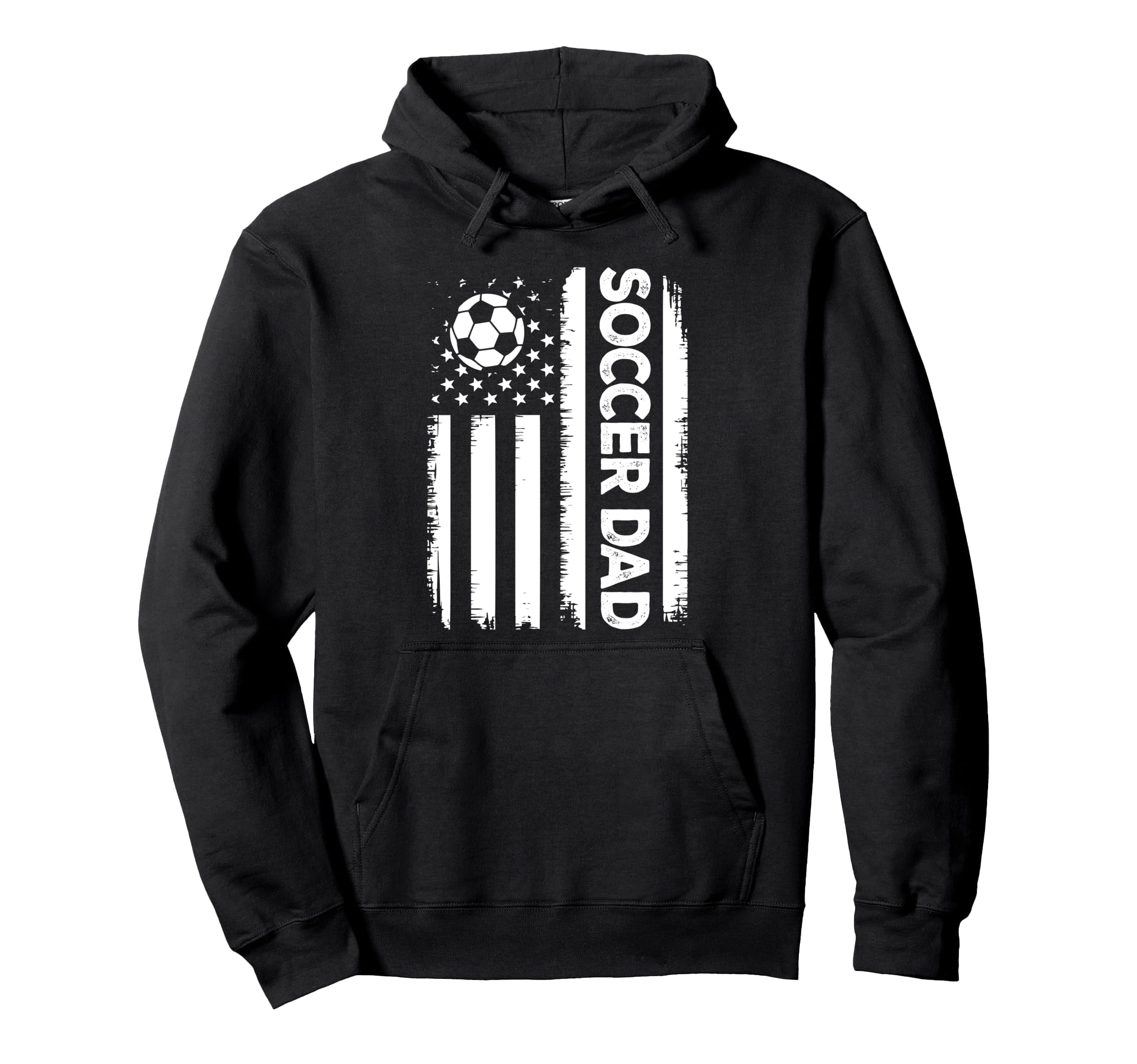 Soccer Dad American Flag Distressed Hoodie - Streetwear Style Unisex