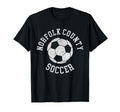 Norfolk County Soccer Distressed 90S T-Shirt - Graphic Print for Adults