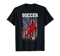 Usa Flag Soccer Player Soccer Lover T-Shirt - Unique Graphic Unisex