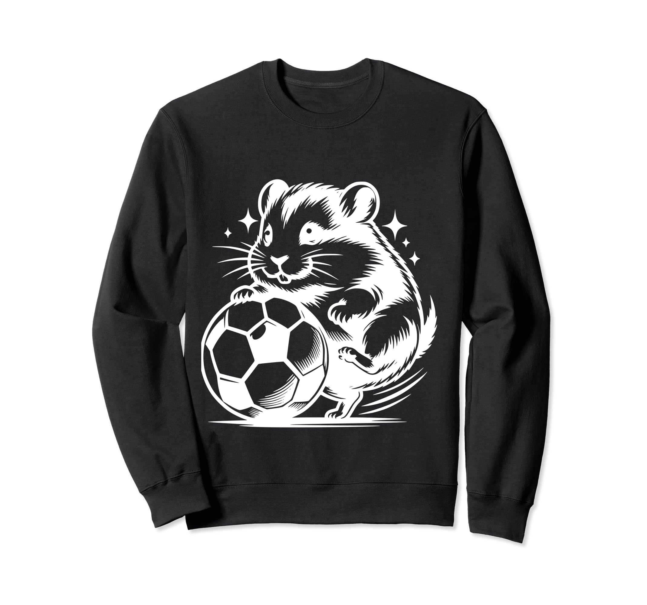 Hamster Soccer Player Ball Sweatshirt - Fun Novelty Design Men Women
