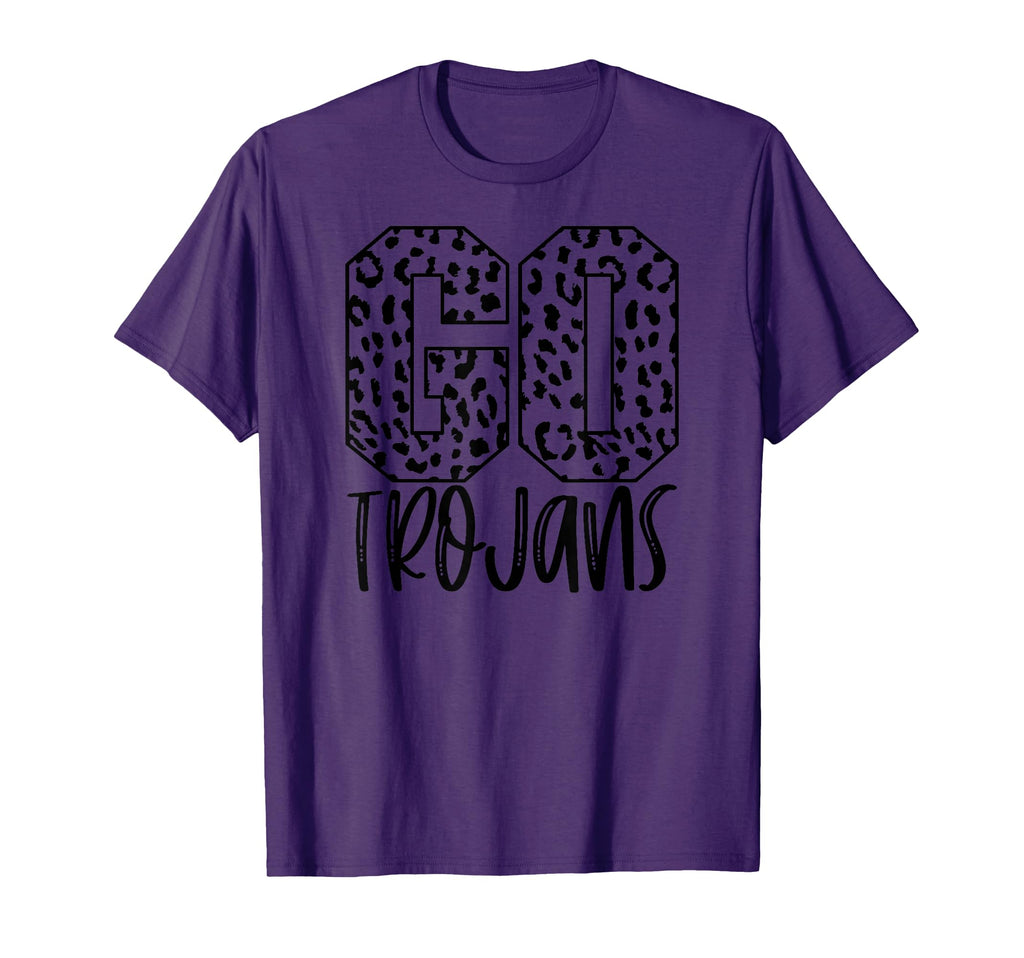 Trojans Team Mascot School T-Shirt - Casual Everyday Wear for Adults