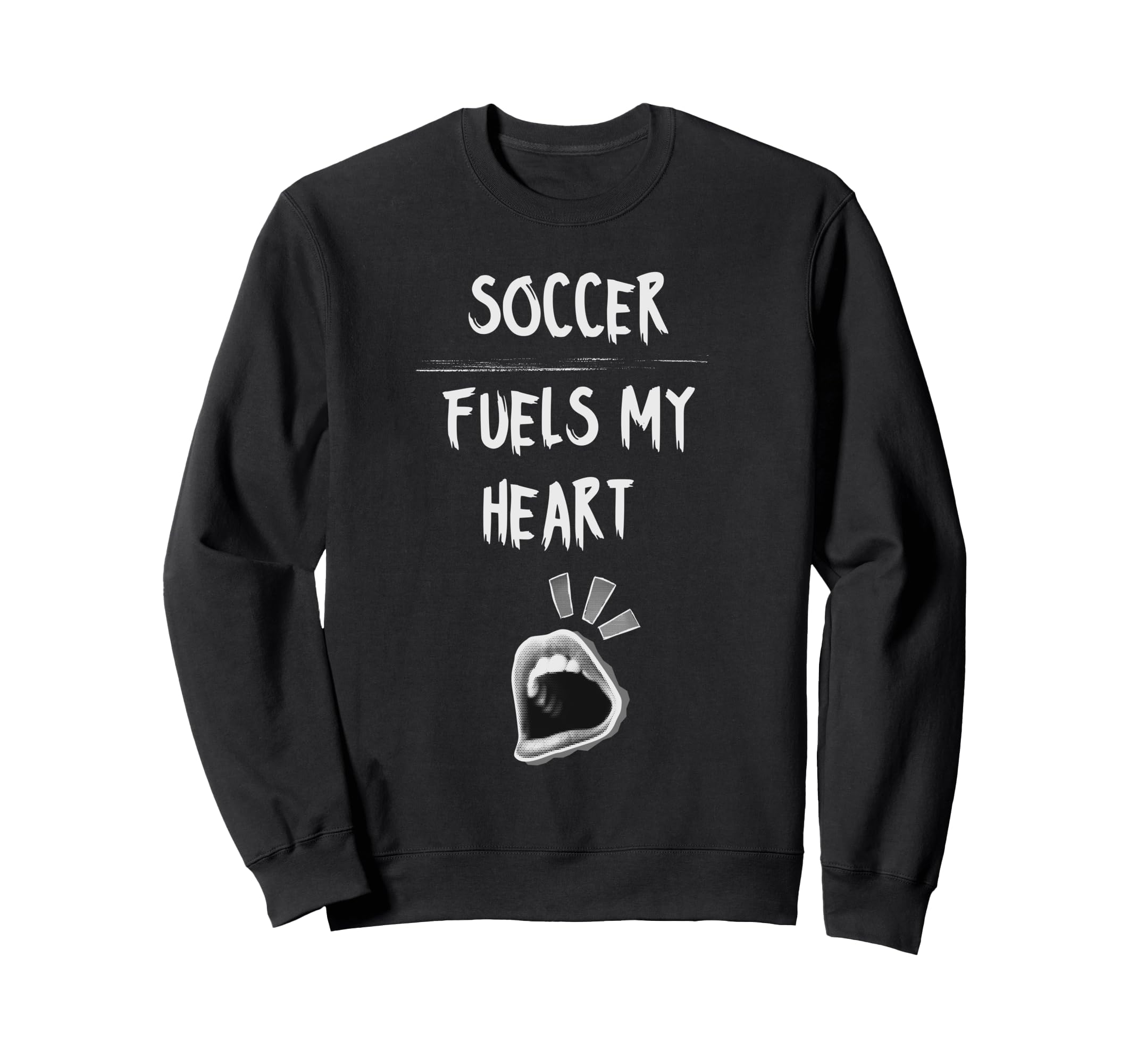 Soccer Fuels My Heart Ball Passion Sweatshirt - Novelty Apparel for Adults