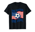 One Nation One Goal Soccer Patriotic Us T-Shirt - Aesthetic Graphic Unisex