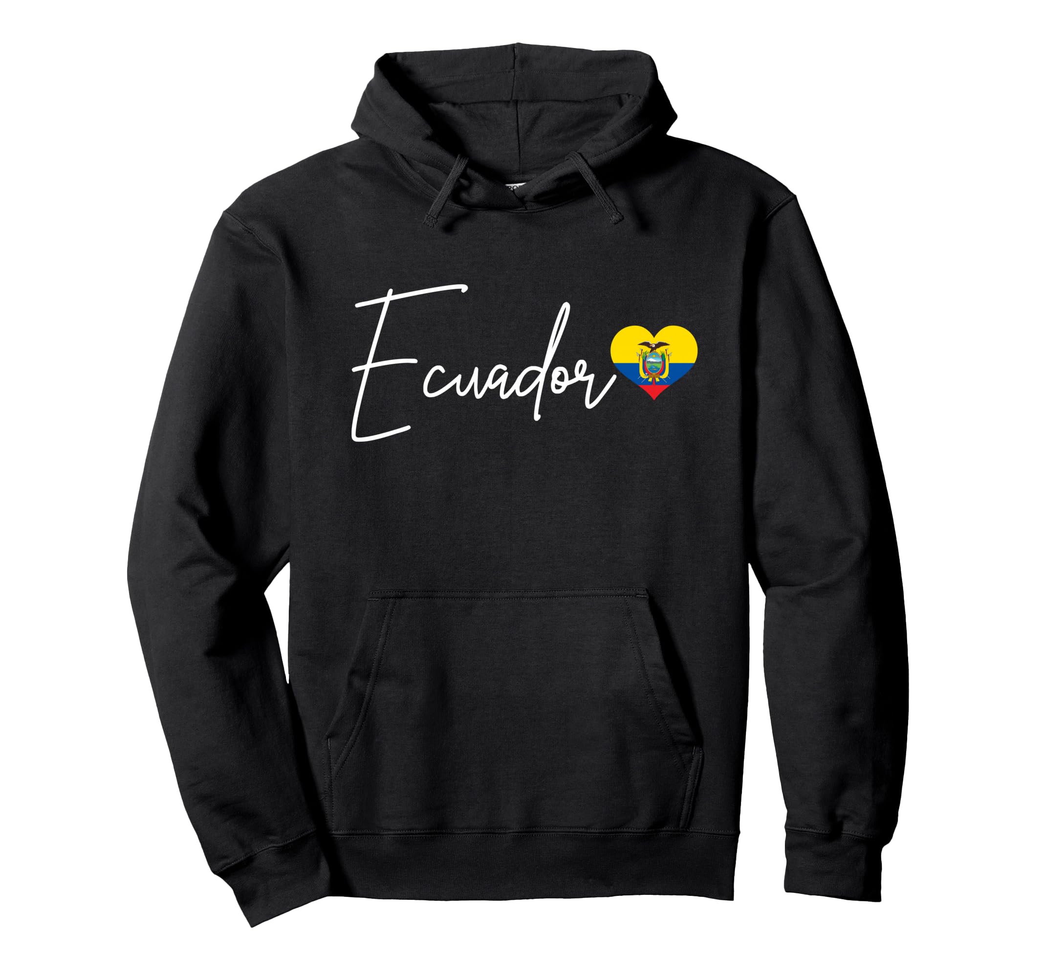 Ecuador Heart Pride Ecuadorian Flag Hoodie - Novelty Apparel Men Women