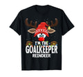 Matching Im Goalkeeper Reindeer T-Shirt - Fun Novelty Design for Adults