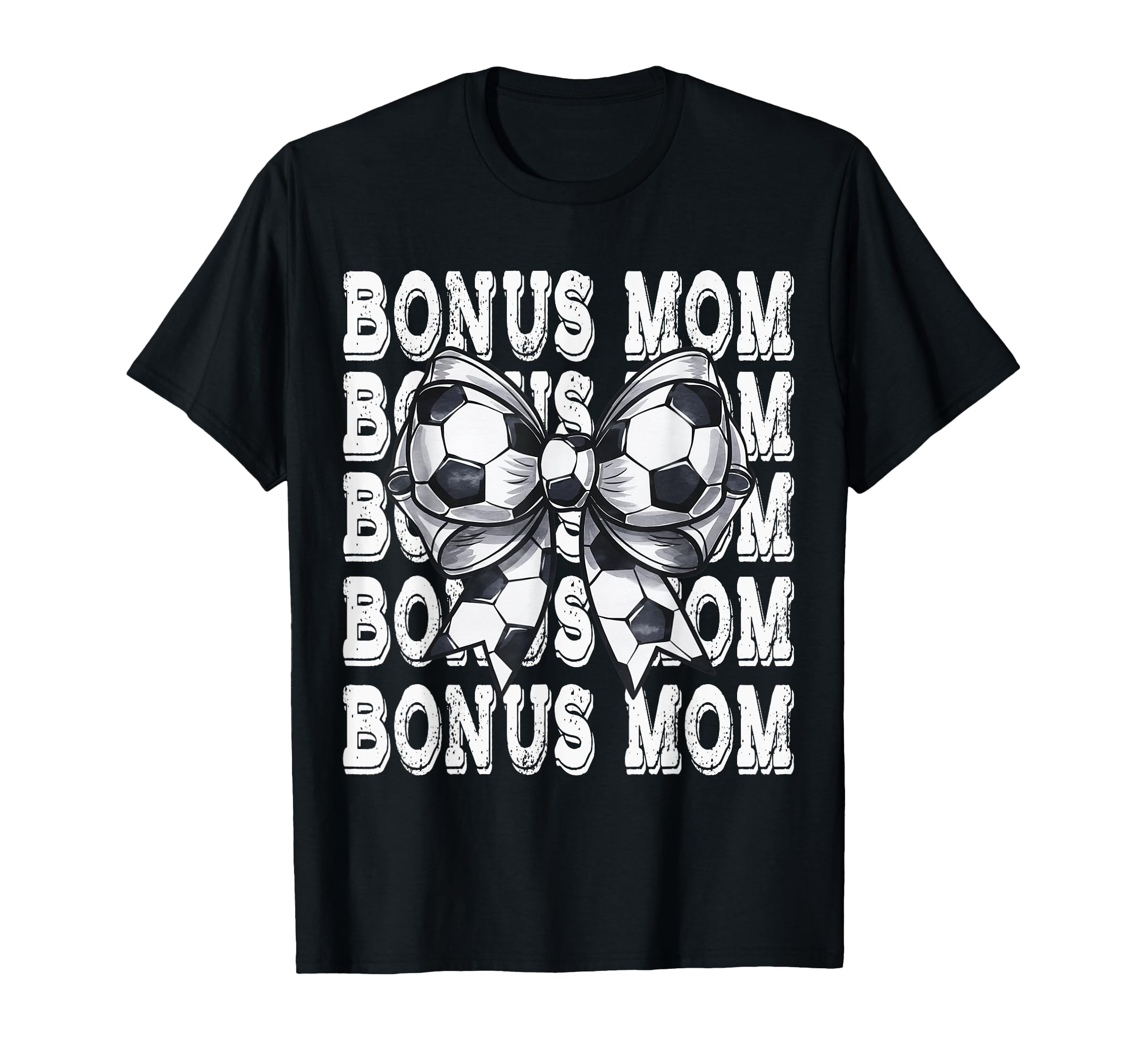 Coquette Soccer Bonus Mom T-Shirt - Casual Everyday Wear Men Women