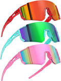 Youth Baseball Sunglasses Kids Sports Sunglasses for Boys Girls Softball Cycling Glasses UV400 Protection