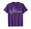 Wildcats School Sports Fan Team Spirit T-Shirt - Graphic Print for Adults