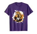 Cheetah Playing Soccer Funny Animal T-Shirt - Minimalist Print Unisex