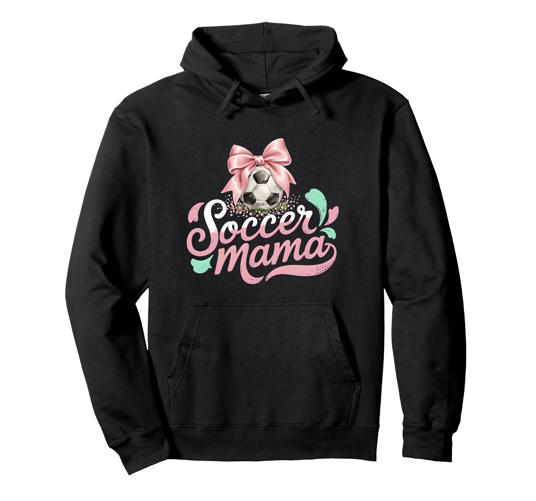 Soccer Mama Coquette Bow Sideline Soccer Hoodie - Unique Graphic Men Women