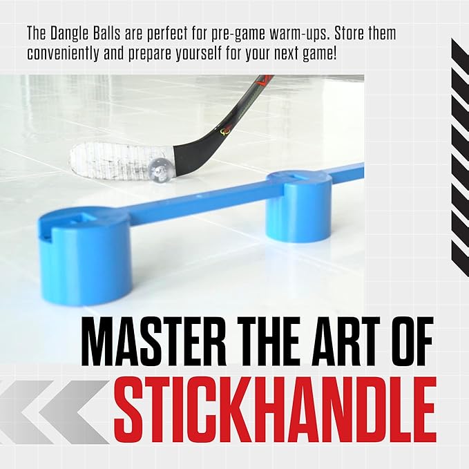 Snipers Edge Hockey Stickhandling Balls - Hockey Dangle Balls with Bag - Improve Stickhandling On and Off The Ice - Bring Anywhere!